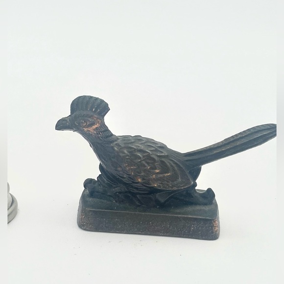 Set Of 2 Brass Road Runner Bird Figurine Collectable Decor - Picture 5 of 6